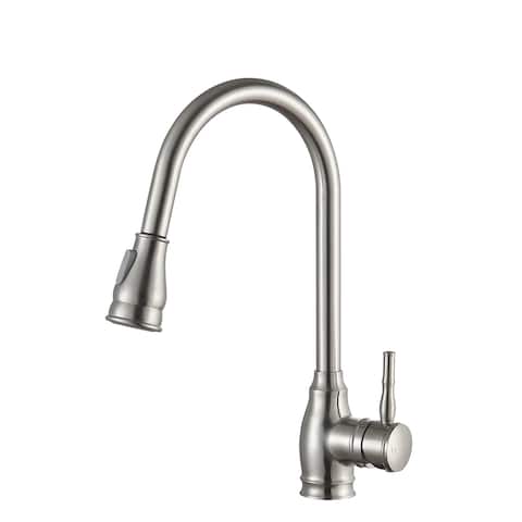 ANZZI Bell Single-Handle Pull-Out Sprayer Kitchen Faucet in Brushed Nickel