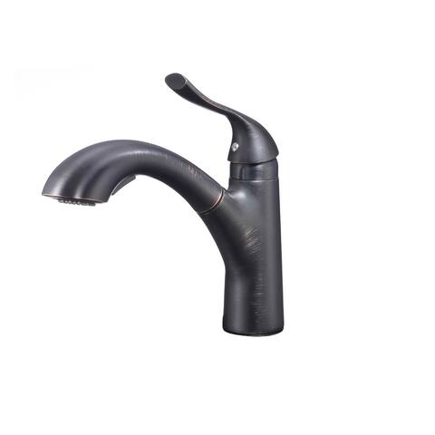 ANZZI Di Piazza Single-Handle Pull-Out Sprayer Kitchen Faucet in Oil Rubbed Bronze - Brown