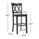 Eleanor Double X Back Bar Height Chairs (Set of 2) by iNSPIRE Q Classic - Thumbnail 7