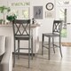 Eleanor Double X Back Bar Height Chairs (Set of 2) by iNSPIRE Q Classic - Thumbnail 3