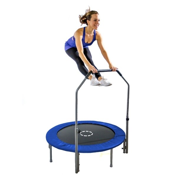 Trampoline with bar sale