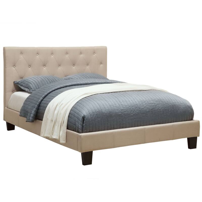Furniture of America Perc Modern Fabric Tufted Platform Bed