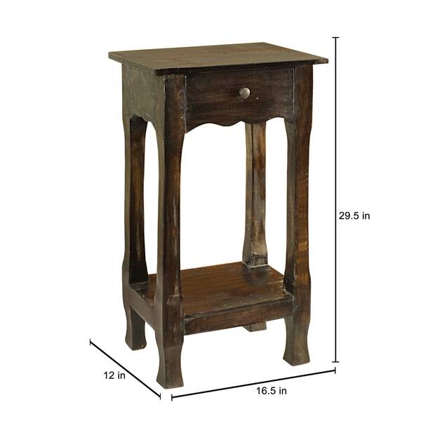 Shop Amelia Distressed Rustic Nightstand Overstock 21895173