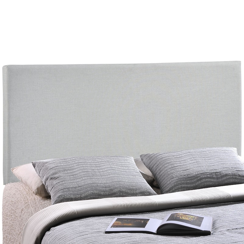 Porch & Den Lorman Grey Upholstered Headboard