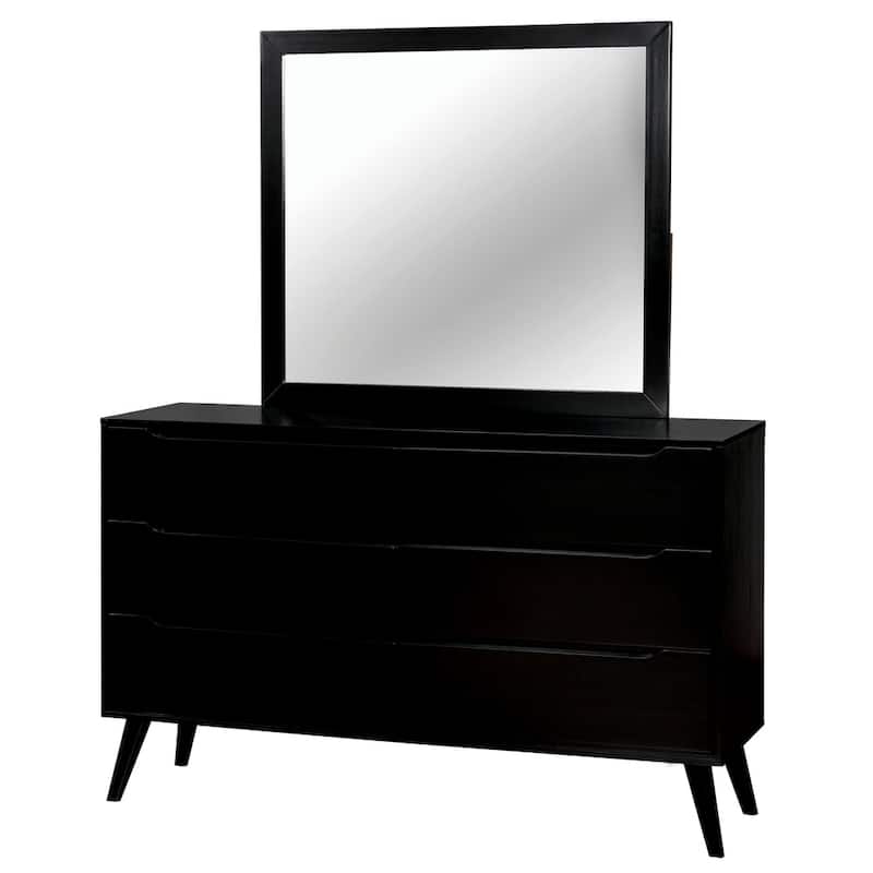 Fopp Mid-Century Modern 2-piece 6-Drawer Dresser and Mirror Set by Furniture of America