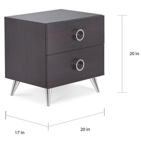 Carson Carrington Rjukan Contemporary Multicolor 2-drawer Nightstand
