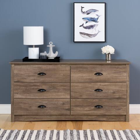 Porch Den Church Grey Salt Spring 6 Drawer Dresser By Amazing On