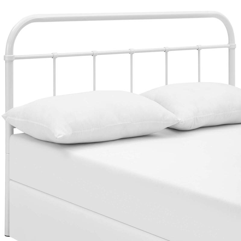 Serena Full Steel Headboard - White