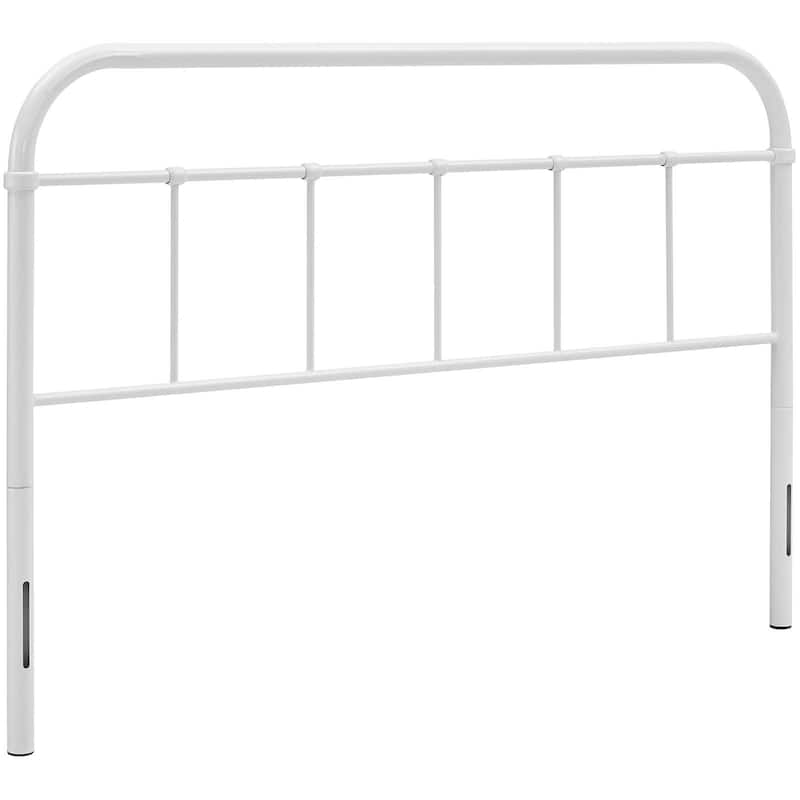 Serena King Steel Headboard - White