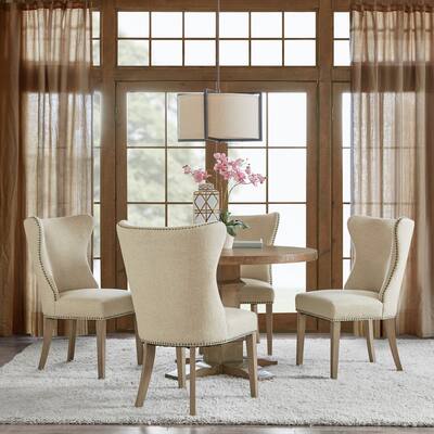 Madison Park Keeble Cream Dining Side Chair (Set of 2) - 25.25"w x 25.25"d x 39"h