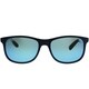 preview thumbnail 2 of 1, Ray-Ban Wayfarer RB 4202 Andy 615355 Unisex Shiny Blue Frame Blue Mirror Lens Sunglasses