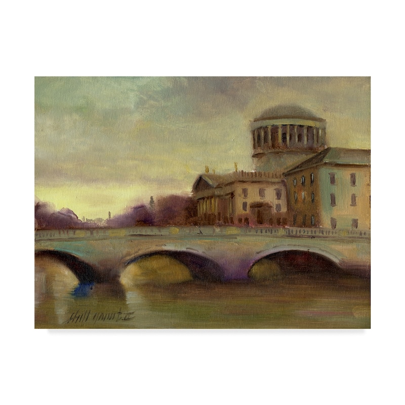 Hall Groat Ii 'Liffey River Ireland' Canvas Art - Multi-color - 18 x 24