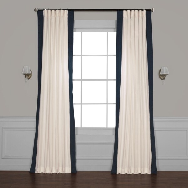 Exclusive Fabrics Vertical Colorblock Panama Curtain 108 ...