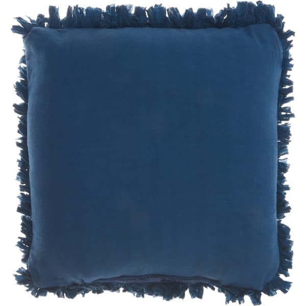 Shop Mina Victory Navy Blue Short Cut Shag Throw Pillow 17 Inch X