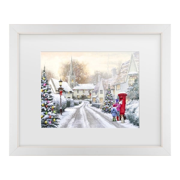 The Macneil Studio 'Snowy Village' Matted Framed Art