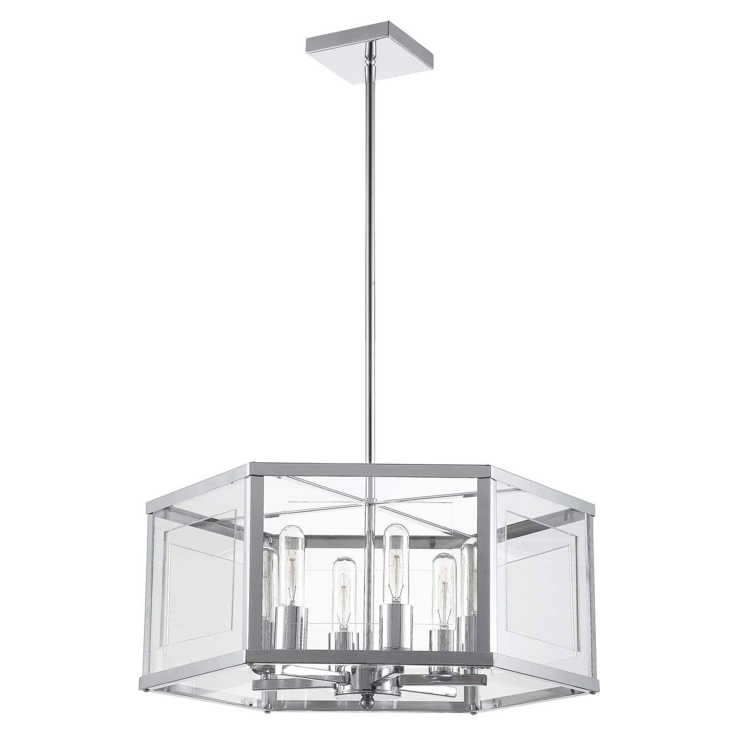 6Lt Chandelier, Polished Chrome (60 to 100 Watts) - Chandeliers For Bedrooms by Overstock.com