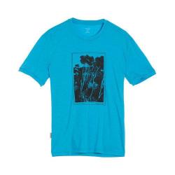 L Icebreaker Tech Lite SS Crew Abel Tasman Top Cyan