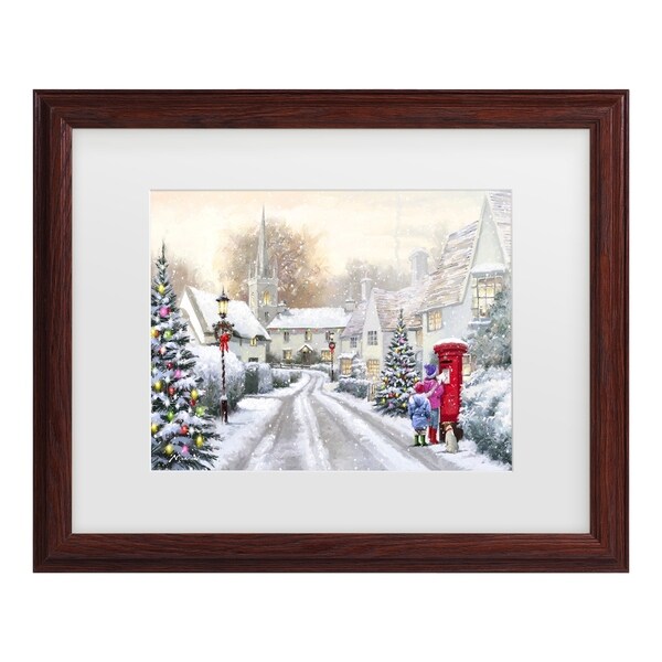 The Macneil Studio 'Snowy Village' Matted Framed Art