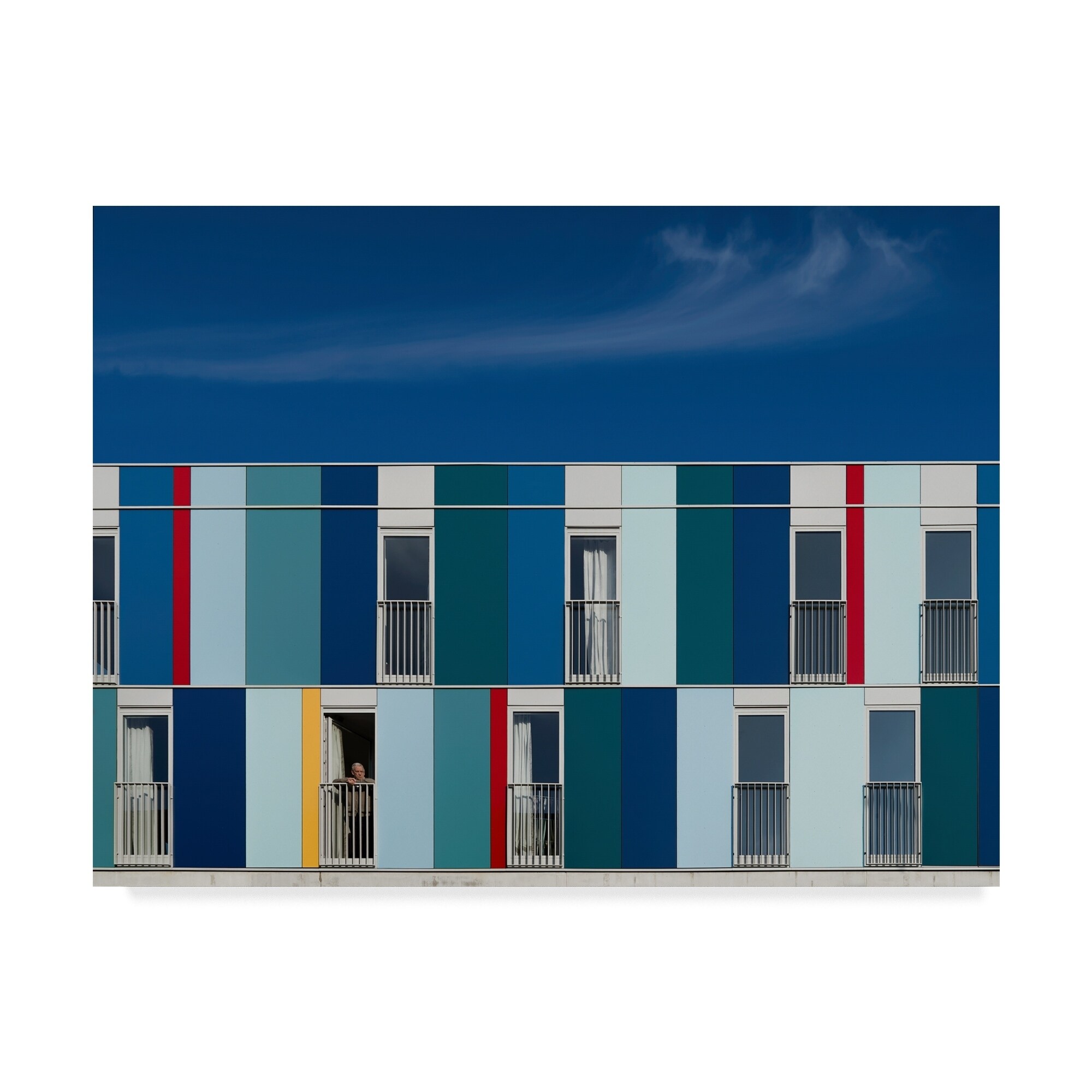 Luc Vangindertael 'Love My Blue Residence' Canvas Art, Size: 24 x 32