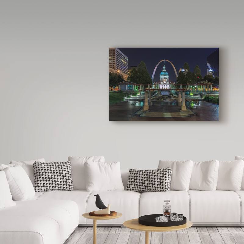 Galloimages Online 'St. Louis At Night' Canvas Art - Multi-color