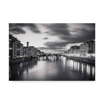 Giuseppe Torre 'Arno In Florence' Canvas Art - Multi-color
