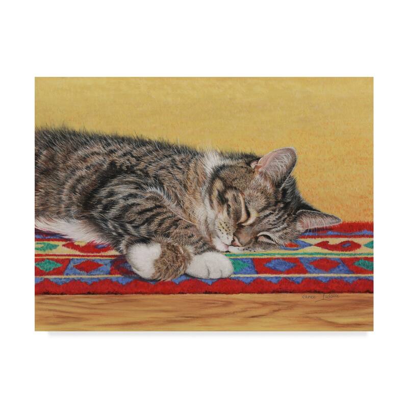 Janet Pidoux 'Sleepy Sam' Canvas Art - Multi-color