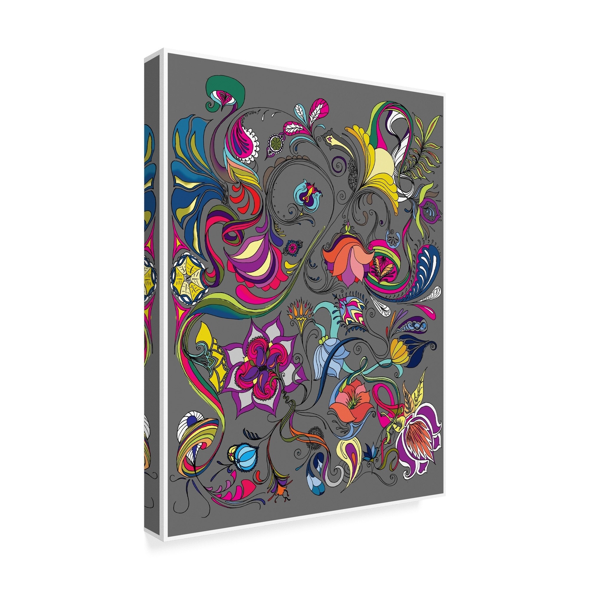 Green Girl Canvas Magic Garden Gray Canvas Art Multi Color Overstock