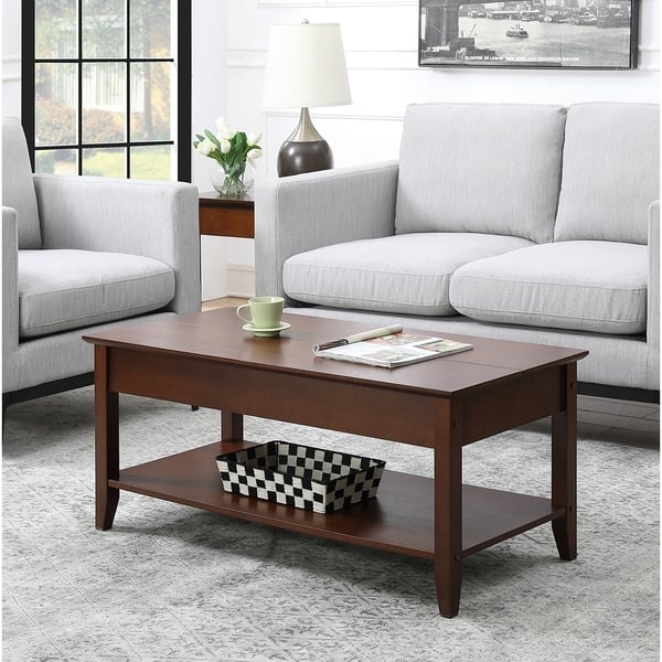 Shop Convenience Concepts American Heritage Brown Wood Flip