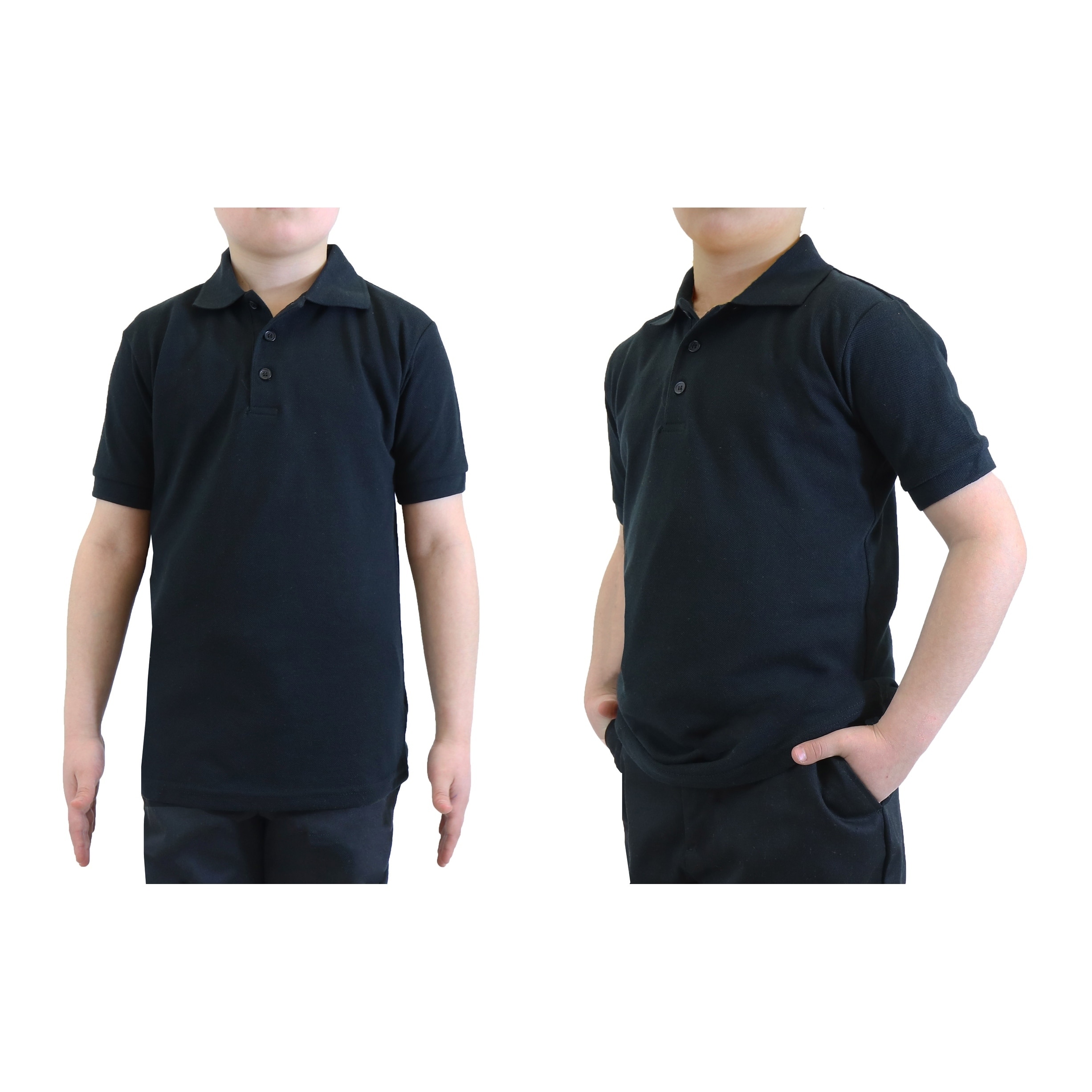 black uniform polo shirt