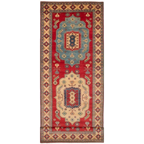 ECARPETGALLERY Hand-knotted Finest Gazni Red Wool Rug - 5'2 x 17'4