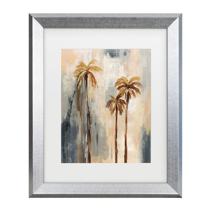 Silvia Vassileva 'Palm Trees I' Matted Framed Art - Bed Bath & Beyond ...