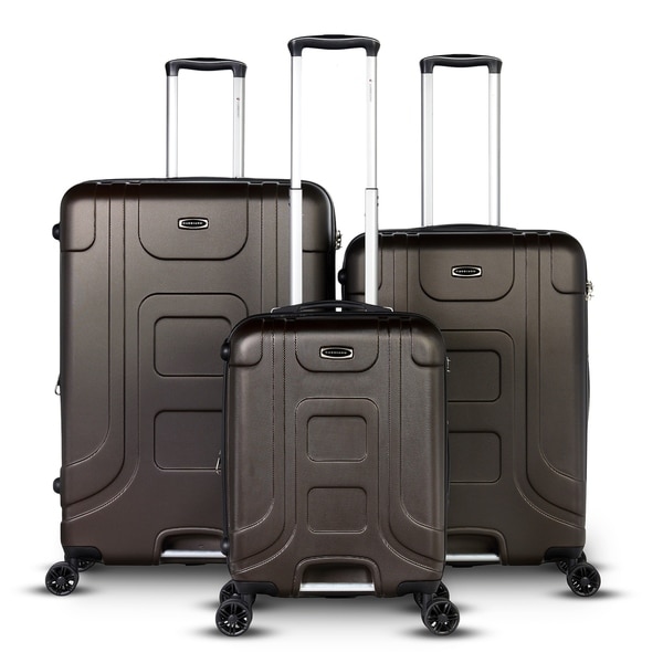 Shop Gabbiano Luca Collection 3-Piece Hardside Expandable Spinner Luggage Set - On Sale - Free ...
