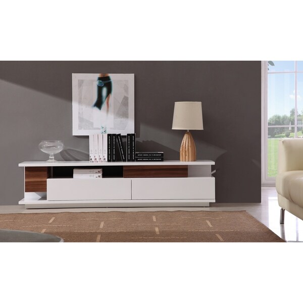 W Tv061 White Gloss Walnut Wood Media Cabinet Free Shipping W Tv061 White Gloss Walnut Wood Media Cabinet