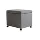 preview thumbnail 1 of 11, Foster Home Office File Storage Ottoman by Christopher Knight Home grey + black