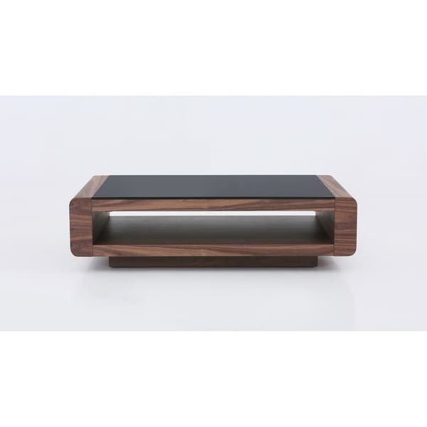 Lp Tudor Walnut Wood Veneer Black Tempered Gl Coffee Table Lp Tudor Walnut Wood Veneer Black Tempered Gl Coffee Table