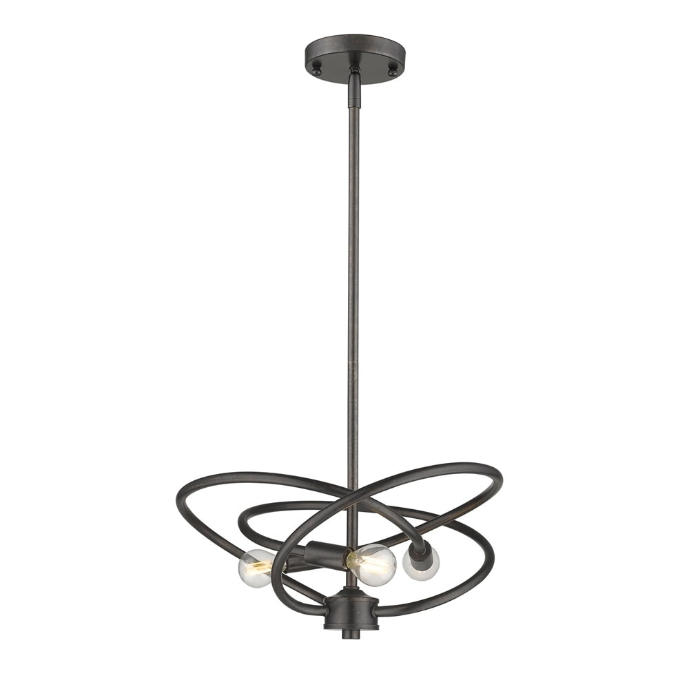 Cosmic 3 Light Chandelier in Etruscan Bronze - Chandeliers For Bedrooms by Overstock.com