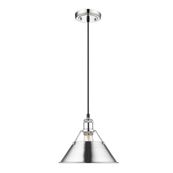 slide 2 of 3, Orwell CH 1 Light Pendant - 10" in Chrome with Chrome Shade