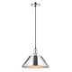 preview thumbnail 2 of 3, Orwell CH 1 Light Pendant - 14" in Chrome with Chrome Shade