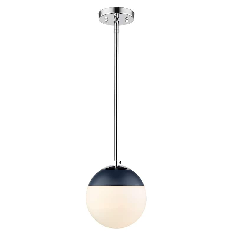 Dixon Mini Pendant in Aged Brass with Opal Glass and Aged Brass Cap