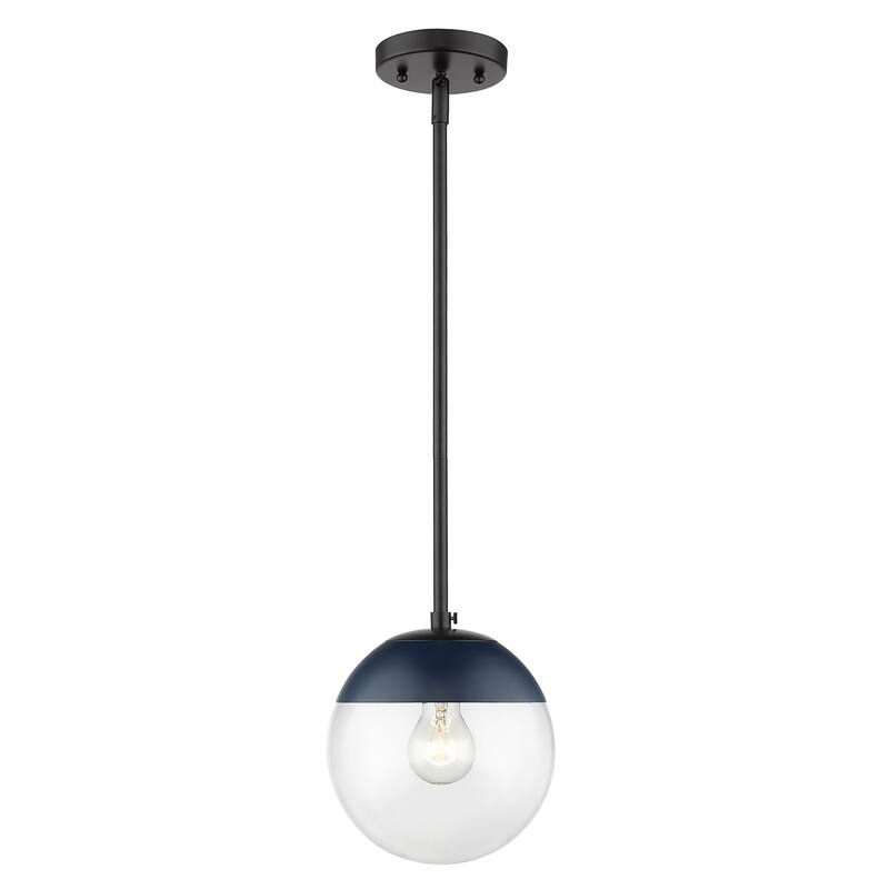 Dixon Mini Pendant in Aged Brass with Clear Glass and Aged Brass Cap
