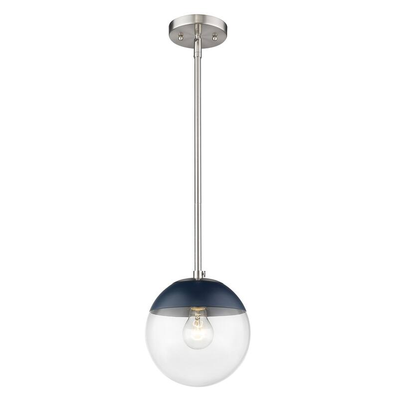 Dixon Mini Pendant in Aged Brass with Clear Glass and Aged Brass Cap