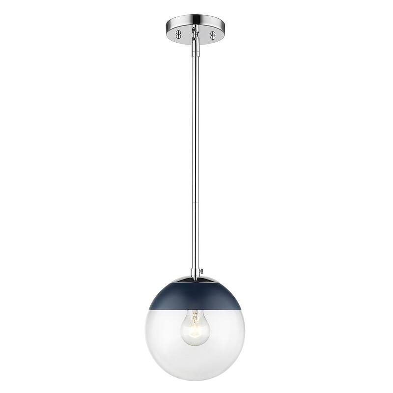 Dixon Mini Pendant in Aged Brass with Clear Glass and Aged Brass Cap