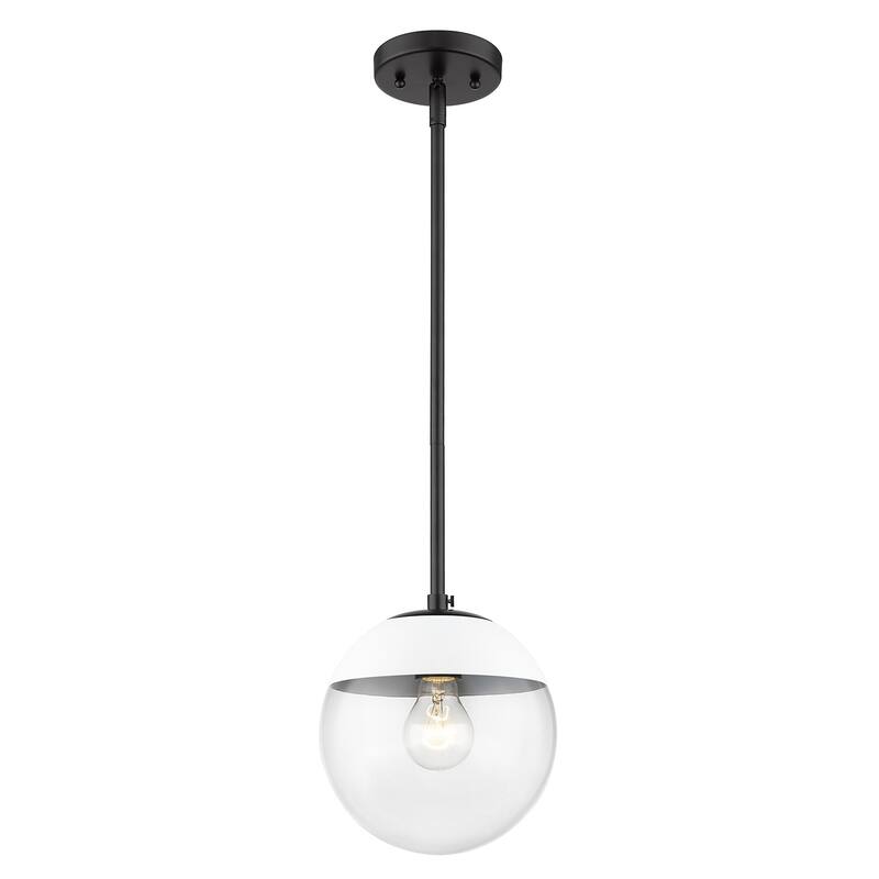 Dixon Mini Pendant in Aged Brass with Clear Glass and Aged Brass Cap