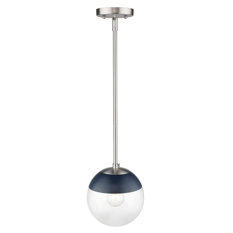 Dixon Mini Pendant in Aged Brass with Clear Glass and Aged Brass Cap