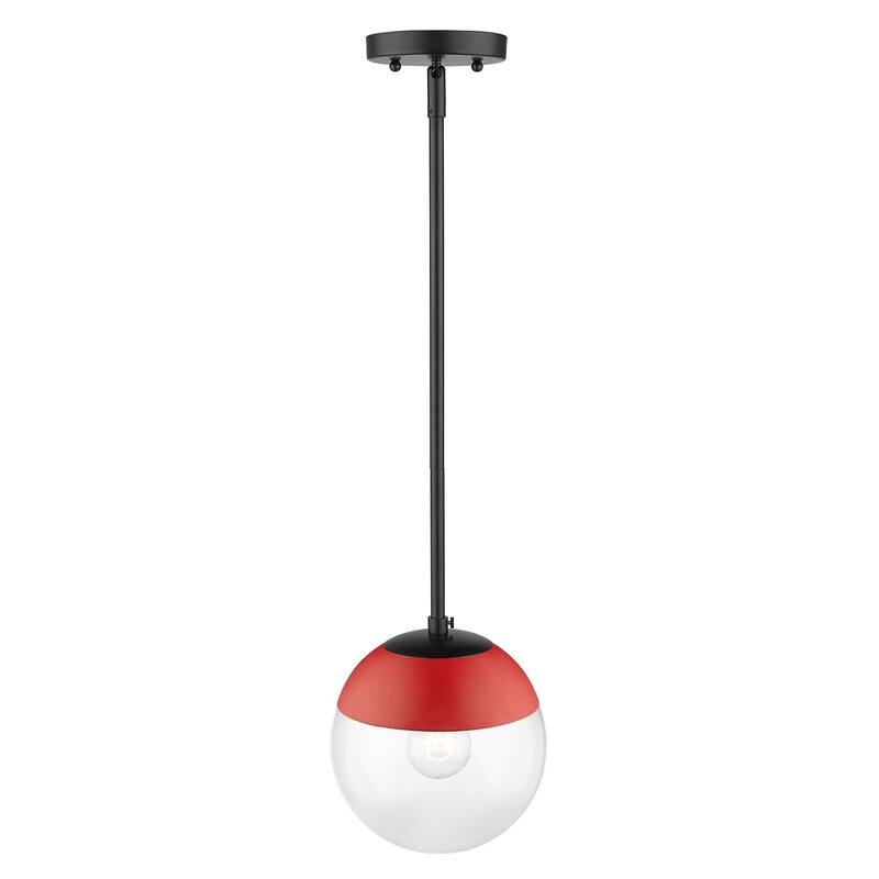 Dixon Mini Pendant in Aged Brass with Clear Glass and Aged Brass Cap