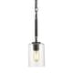 preview thumbnail 1 of 1, Monroe Mini Pendant in Black with Clear Glass