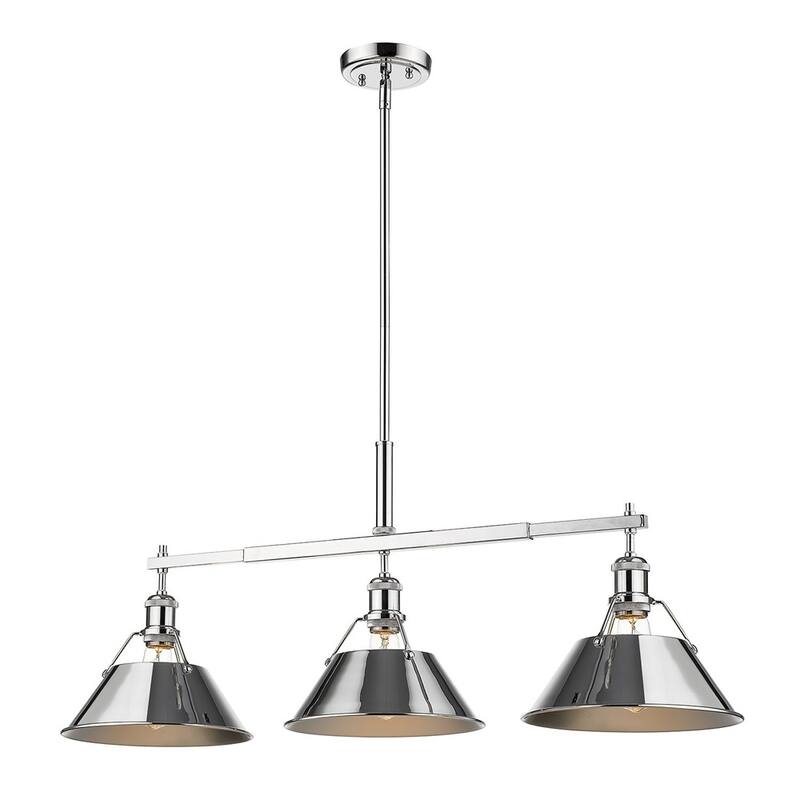 Orwell CH Linear Pendant in Chrome with Chrome Shade