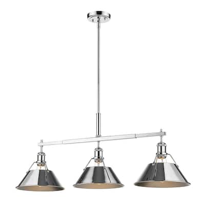 Orwell CH Linear Pendant in Chrome with Chrome Shade