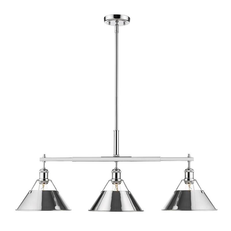 Orwell CH Linear Pendant in Chrome with Chrome Shade