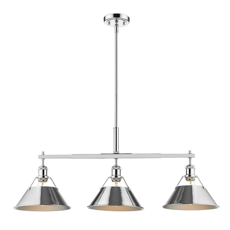 Orwell CH Linear Pendant in Chrome with Chrome Shade